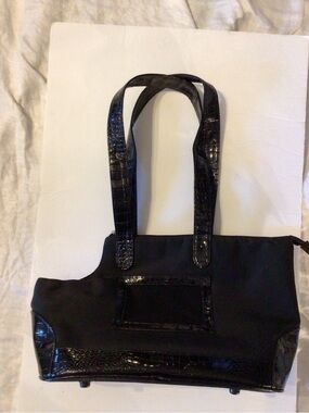 Chelsea Paws black pet carrier.